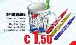Casalandia Spiderman Tazza portapenne da colorare offerta