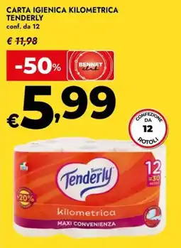 Bennet Carta igienica kilometrica Tenderly offerta