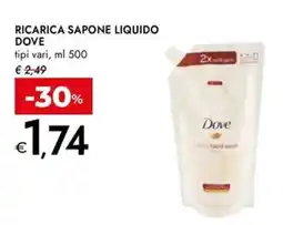 Bennet Ricarica sapone liquido Dove offerta