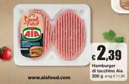 Sì con te Hamburger di tacchino Aia offerta