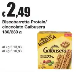 Sì con te Biscobarretta Protein cioccolato Galbusera offerta