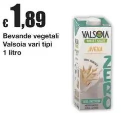 Sì con te Beverage vegetale Valsoia avena offerta
