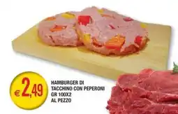 Palmarket Hamburger di tacchino con peperoni offerta