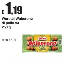 Sì con te Würstel Wüberone di pollo offerta
