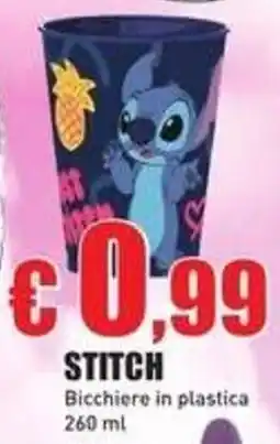 Casalandia Stitch bicchiere in plastica offerta