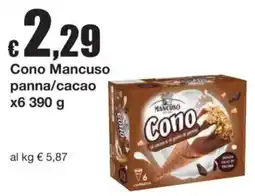Sì con te Cono Mancuso panna/cacao offerta