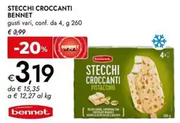 Bennet Stecchi croccanti pistacchio Bennet offerta