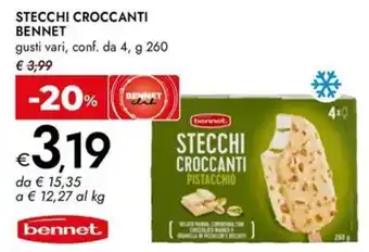 Stecchi croccanti pistacchio Bennet