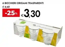 Bennet Bicchieri origami trasparenti offerta