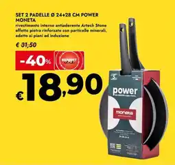 Bennet Set 2 padelle Power Moneta offerta