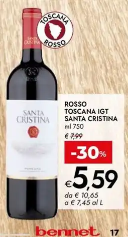 Bennet Rosso Toscana IGT Santa Cristina offerta