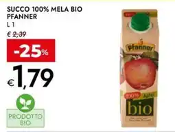 Bennet Succo 100% mela bio Pfanner offerta