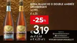 Bennet Birra blanche o double ambree Grimbergen offerta