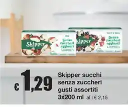 Sì con te Skipper succhi senza zuccheri offerta