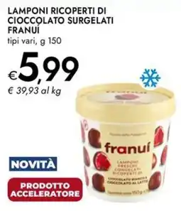 Bennet Lamponi ricoperti di cioccolato surgelati Franui offerta