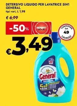 Bennet Detersivo liquido per lavatrice 5in1 General offerta