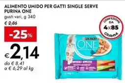Bennet Alimento umido per gatti single serve Purina One offerta