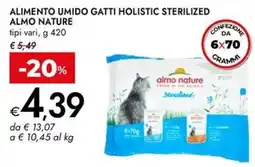 Bennet Alimento umido gatti holistic sterilized Almo Nature offerta