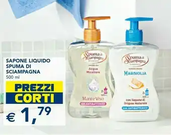 Esselunga Spuma di sciampagna sapone liquido offerta