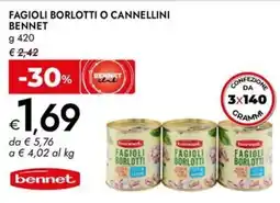 Bennet Fagioli borlotti bennet offerta