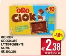 Palmarket Oro Ciok cioccolato latte/fondente offerta