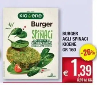 Burger agli spinaci Kioene