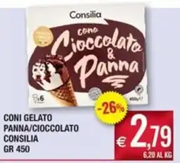 Palmarket Coni gelato panna/cioccolato consilia offerta