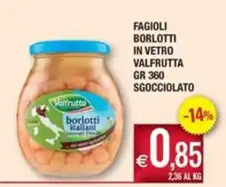 Palmarket Fagioli borlotti Valfrutta offerta