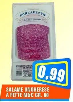 Punto Vigas Salame ungherese a fette M&C offerta