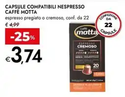 Bennet Caffè Motta espresso cremoso offerta