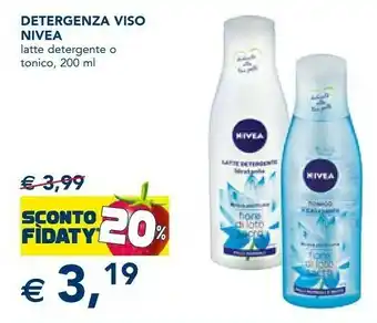 Esselunga Detergenza viso latte detergente/ tonico offerta