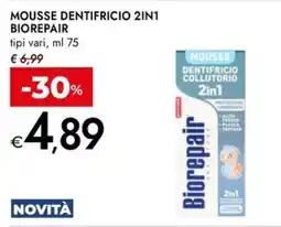 Bennet Mousse dentifricio 2in1 Biorepair offerta
