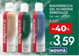 Bennet Bagnodoccia gel in mousse Borotalco offerta