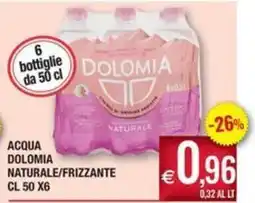 Palmarket Acqua Dolomia Naturale/Frizzante offerta