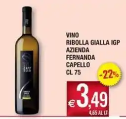 Palmarket Vino Ribolla Gialla IGP Azienda Fernanda Capello offerta