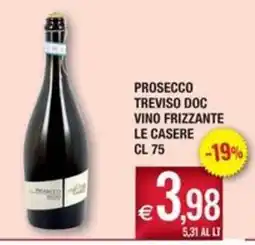 Palmarket Prosecco Treviso DOC Vino Frizzante Le Casere offerta