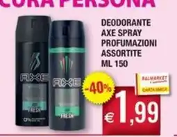 Palmarket Deodorante Axe Spray offerta