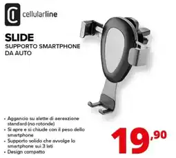 Comet cellularline SLIDE SUPPORTO SMARTPHONE DA AUTO offerta