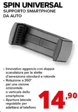 Comet Spin Universal supporto smartphone da auto offerta