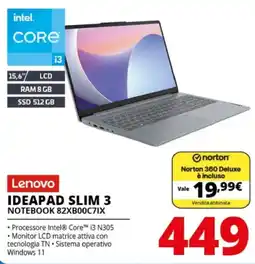 Comet Lenovo IDEAPAD SLIM 3 offerta