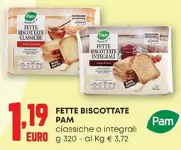 Pam Fette biscottate Pam classiche o integrali offerta