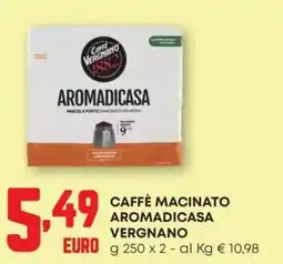 Pam Caffè macinato aromadicasa Vergnano offerta