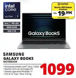 Comet Samsung Galaxy Book5 Notebook offerta