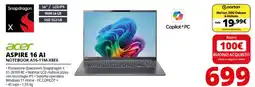 Comet Acer Aspire 16 AI Notebook A16-11M-X8E6 offerta