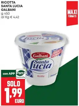 Pam Ricotta Santa Lucia Galbani offerta