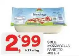 Sisa Sole mozzarella panetto offerta