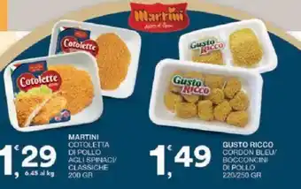 Sisa Martini Cotoletta di pollo agli spinaci classiche offerta