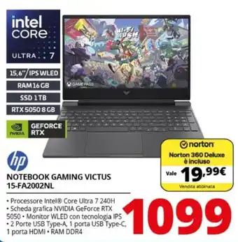 HP Notebook Gaming Victus 15-FA2002NL