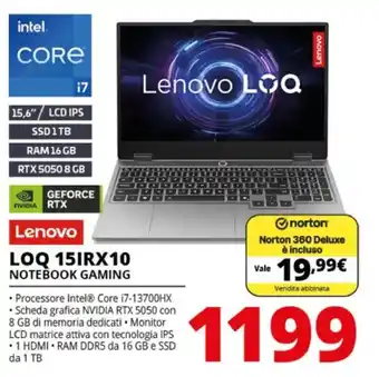 Lenovo LOQ 15IRX10 Notebook Gaming