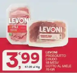 Sisa Levoni prosciutto crudo offerta